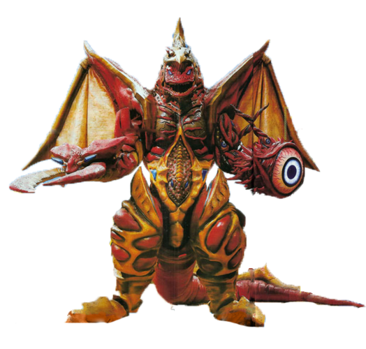 哥尔赞,美尔巴,雷丘巴斯,超戈布和眼q的火花人偶合体诞生的怪兽,有"