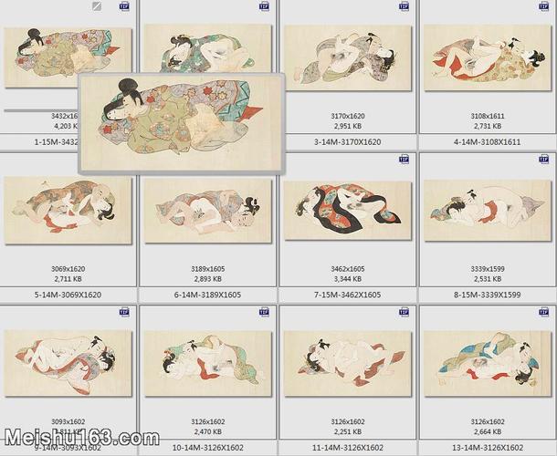 hj00031月冈雪鼎肉笔日本浮世绘高清春宫画集资料春宫图片集素材下载