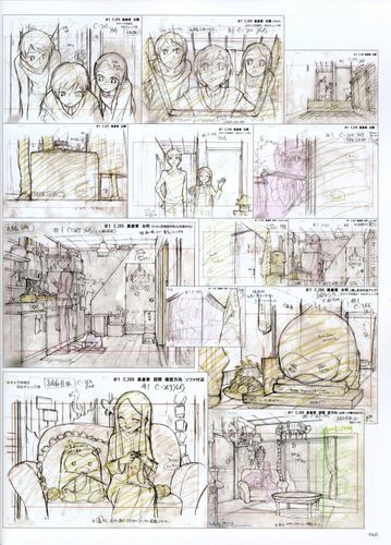 动画[回转企鹅罐]人物插图 分镜草图资料设定集