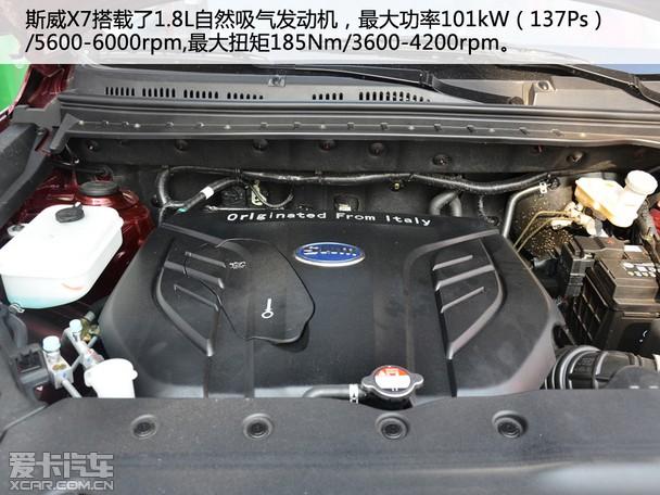 配备12英寸中控屏爱卡到店实拍斯威x7