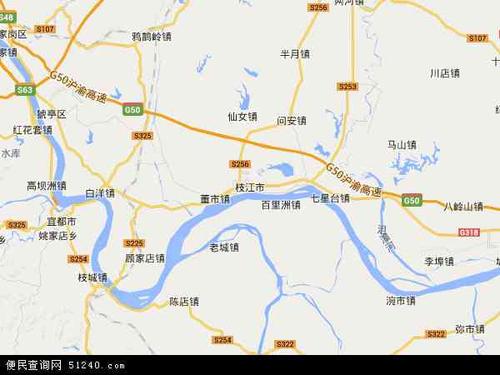 中国湖北省宜昌市枝江市地图(卫星地图)