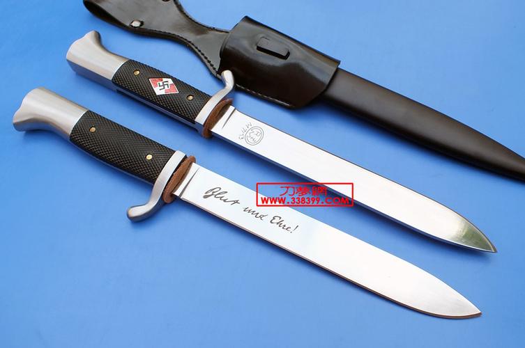 加长版希特勒青年团配刀二战德军佩刀座右铭31cm_匕首