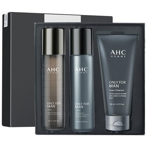 男神挚爱ahc男士护肤品水乳洁面三件套提亮肤色面部护肤套装视频