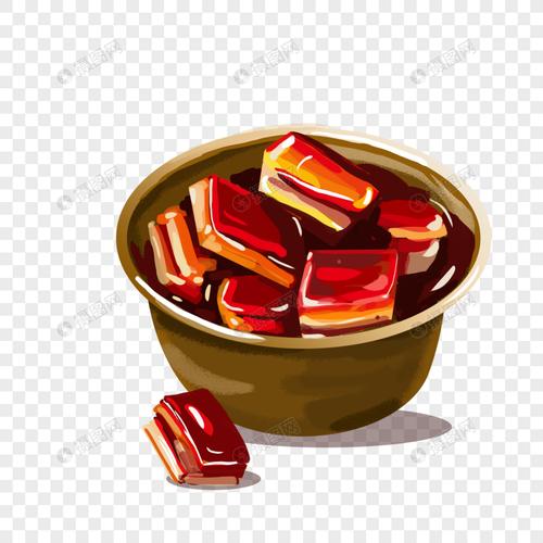 免抠元素 手绘/卡通元素 红烧肉.