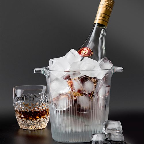 意大利进口mksa水晶玻璃香槟桶冰桶刻花酒吧ktv冰桶
