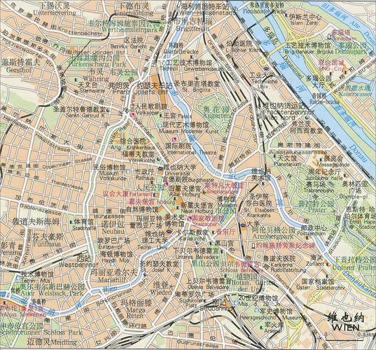 维也纳地图地形版