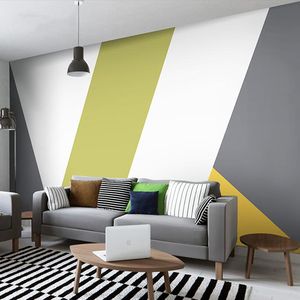 北欧几何条形色块现代简约时尚电视背景墙壁纸 客厅 卧室壁画墙纸