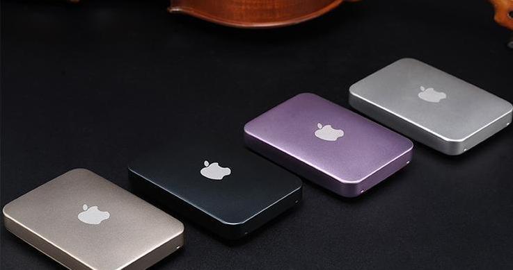 水晶盒12000毫安苹果充电宝 土豪金**礼品移动电源