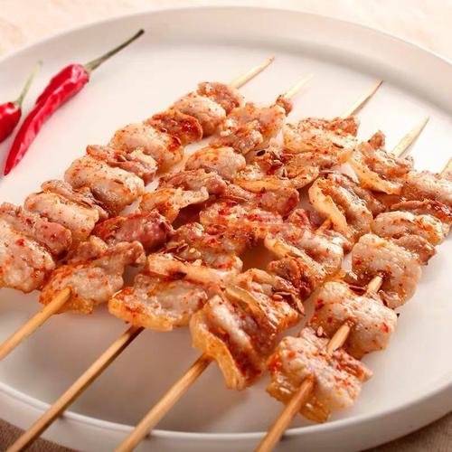 串鸭肠串牛肉鸡翅炸串食材串串冻货烤串户外烧烤半成品 大五花肉20串