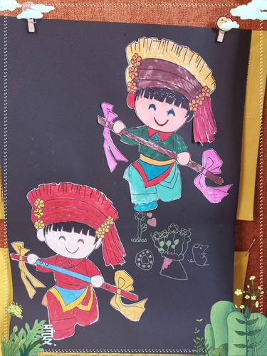 铸牢中华民族共同体意识准旗沙二幼开展民族绘画活动