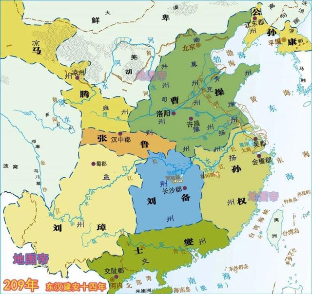 地图上的三国一口气看完15幅地图