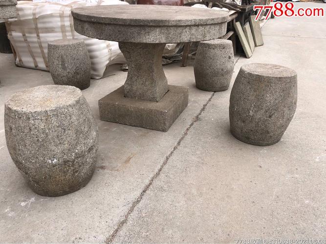 清代石桌五件套18_石桌/石凳_第2张_7788相机收藏