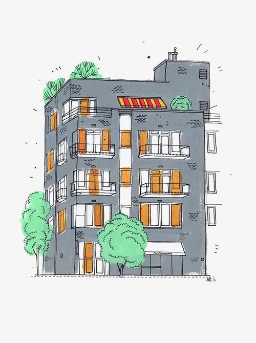 关键词 : 楼房,建筑,涂鸦,插画,卡通,手绘