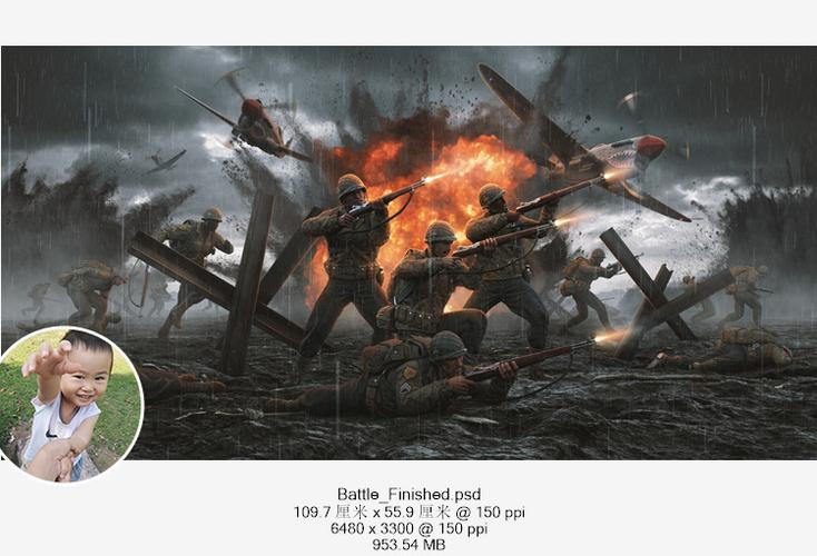高清战争战场士兵战士爆炸场景战斗机免抠图psd分层图片ps素材