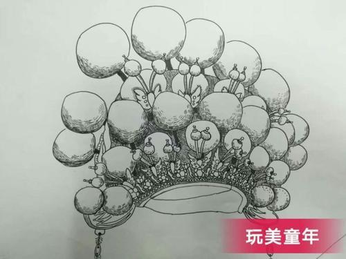 凤冠怎么画简笔画