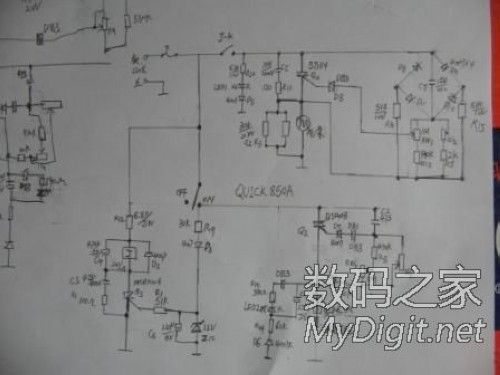 quick 850a 热风枪拆修,不知道是不是常州快克,附手绘图纸