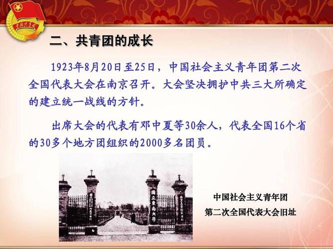 中国共青团发展史ppt