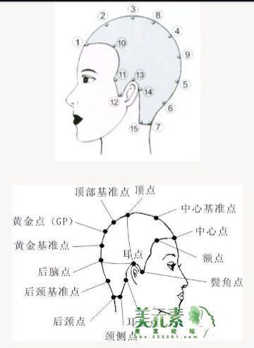 美发简笔画头部
