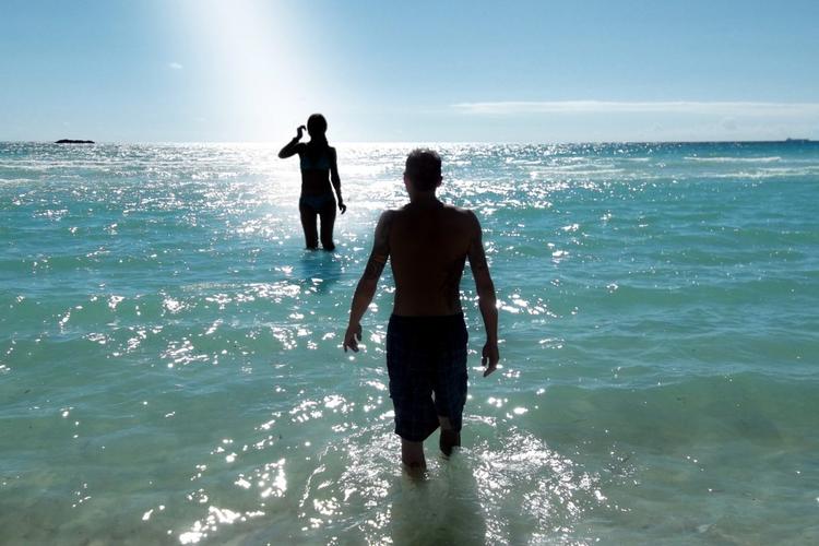 found that people who swim in the ocean are at a higher risk of