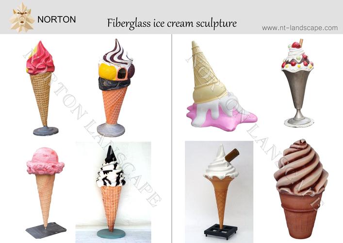 high quality shop decorate resin ice cream cones sculpture ntfv