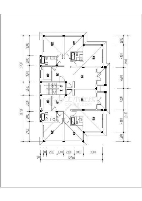 某小区中层及高层住宅楼建筑方案设计cad图含楼层及户型平面图