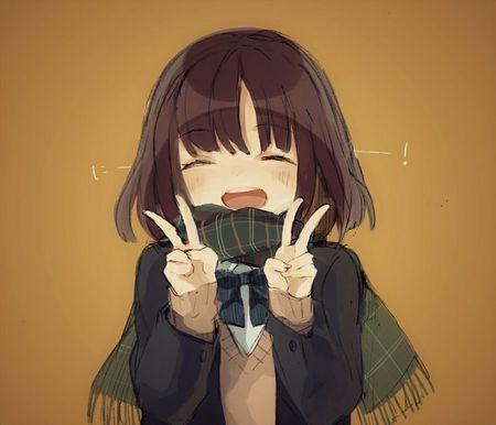 求剪刀手的二次元头像 女生的 thx!