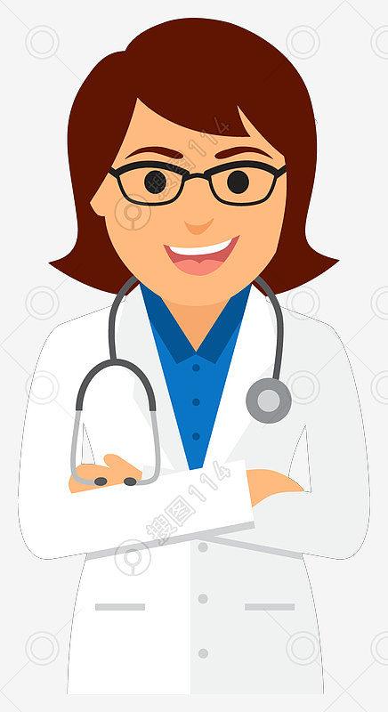 微笑卡通女医生