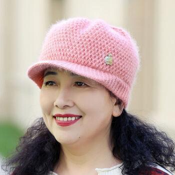 老太太帽子老人帽子女冬季中老年老太太毛线帽针织加厚保暖奶奶妈妈