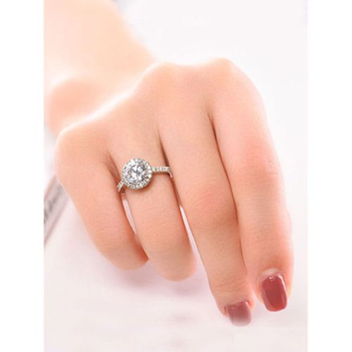 镀18k奥地利莫桑石钻戒仿真钻石戒指女银求婚鸽子蛋1