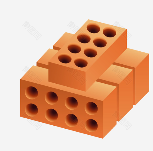 卡通圆孔砖块