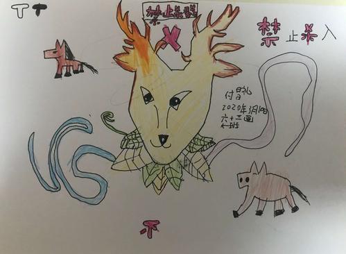 保护野生动物——大一班宣传画