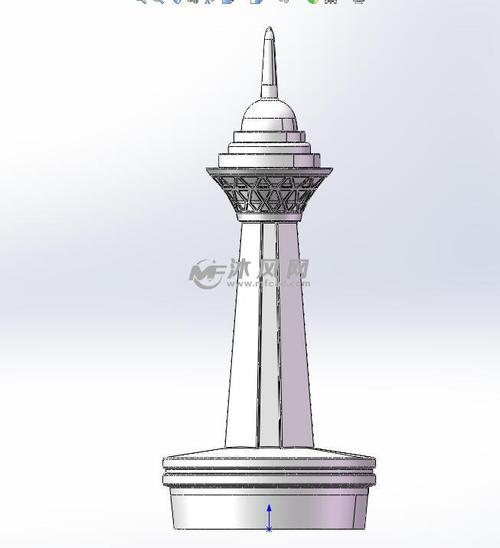 某城市高塔塔楼模型