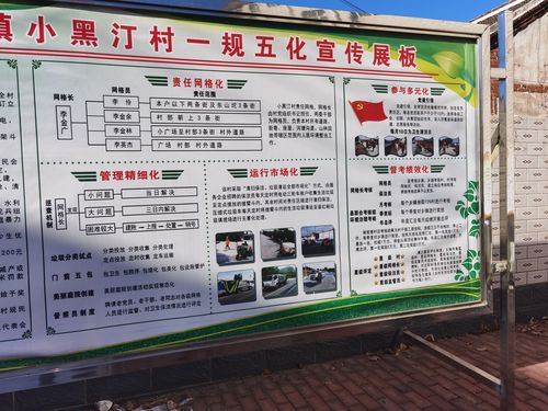 小黑汀村"一规五化"宣传展板