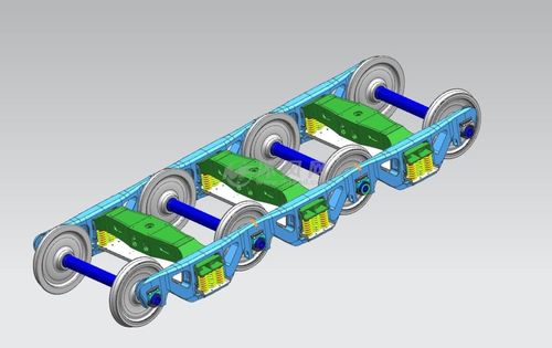 火车转向架三维stp