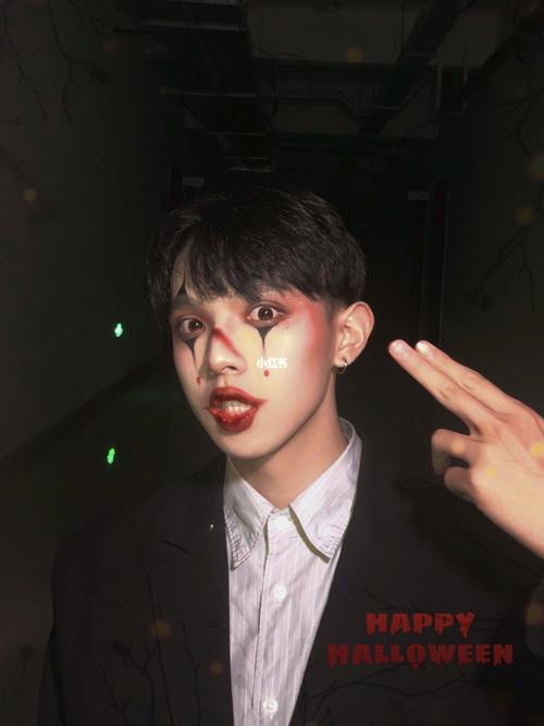 男生万圣节妆容99_万圣节去哪玩_妆容_暗黑系_眼线_化妆_撸个妆_美