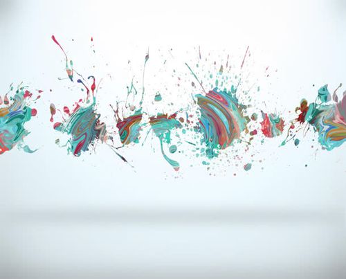彩色混合颜料涂鸦海报背景
