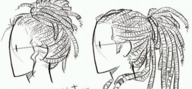 脏辫男孩简笔画