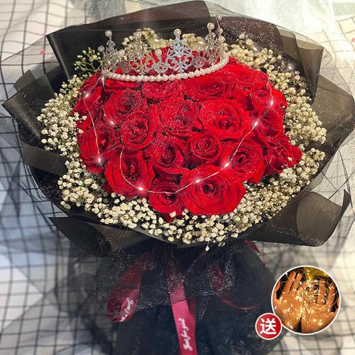 【烂漫款】33朵红玫瑰花束