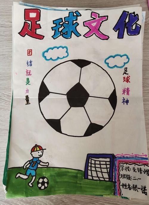 足够精彩之足球海报——二年级一班足球海报展评