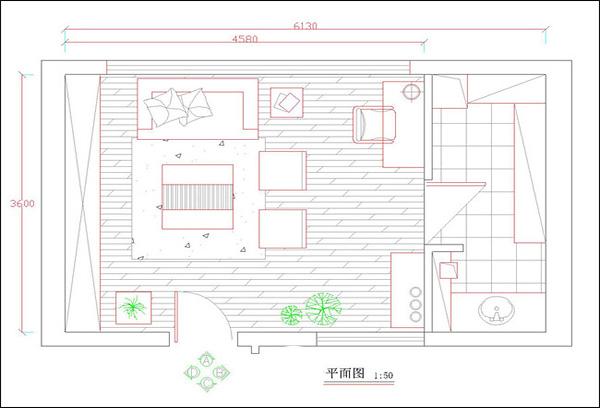 小户型家居客厅平面图