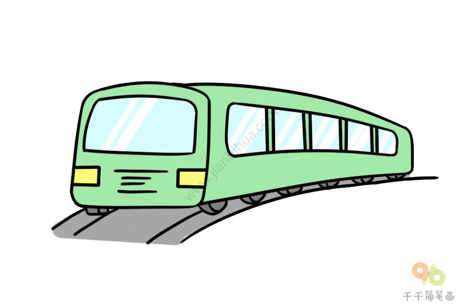 高铁简笔画步骤图