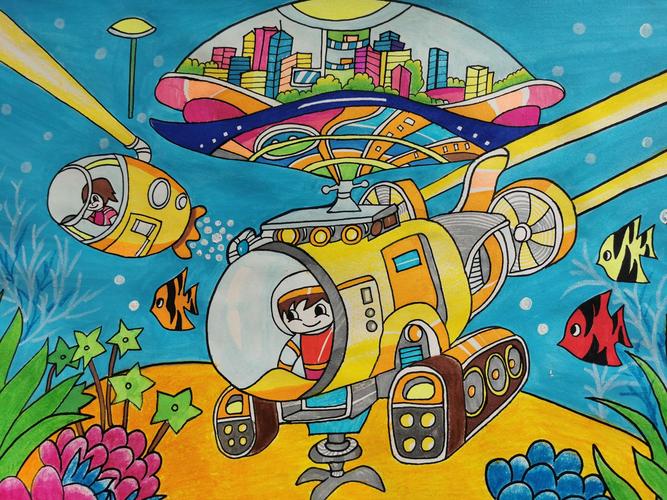 2020年会宁县第二幼儿园科幻画作品和获奖记录
