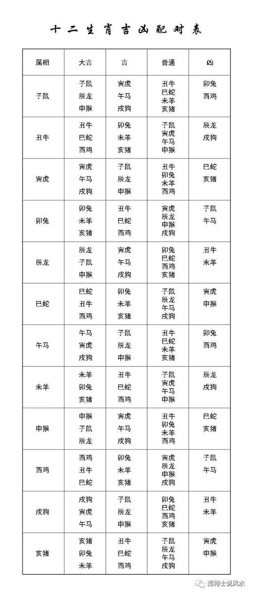 郑博士12生肖12星座配对大全