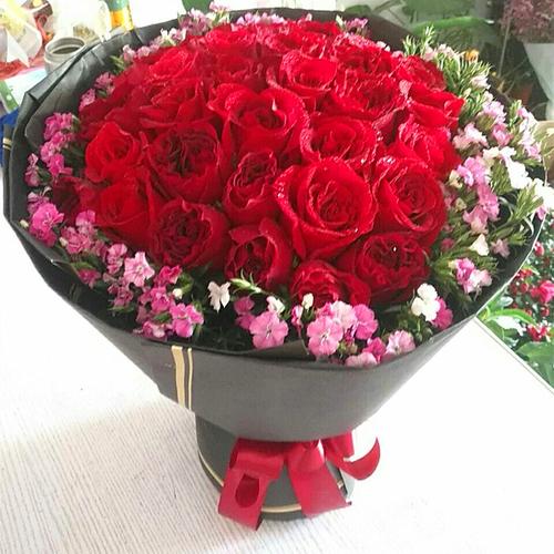 全国花店同城送花520玫瑰花鲜花速递情人节订表白花束送女友老婆