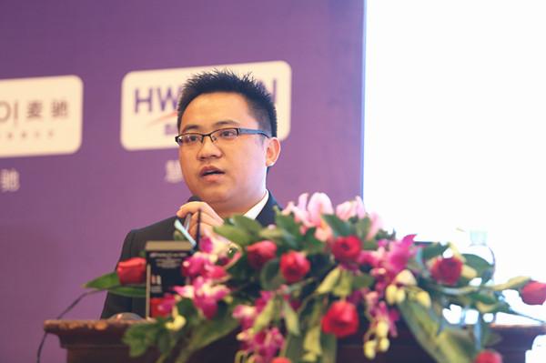 美电贝尔产品副总监 张俊 分享了"音视融合—主动安防"的演讲