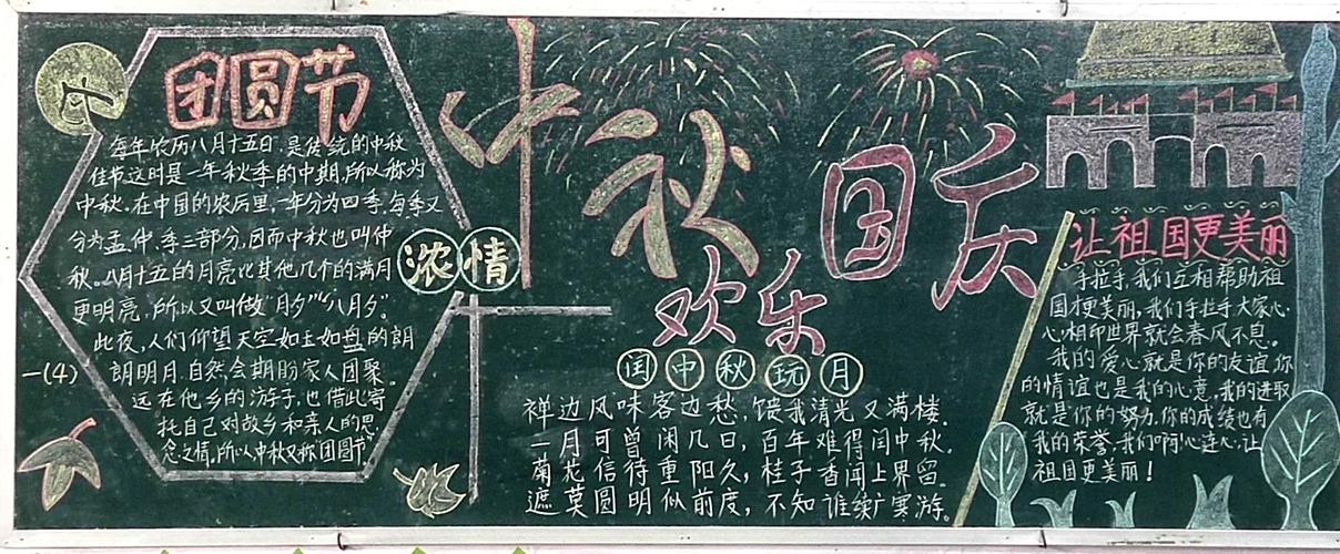 定安县雷鸣镇中心学校2020年"迎中秋·庆国庆"黑板报活动报道