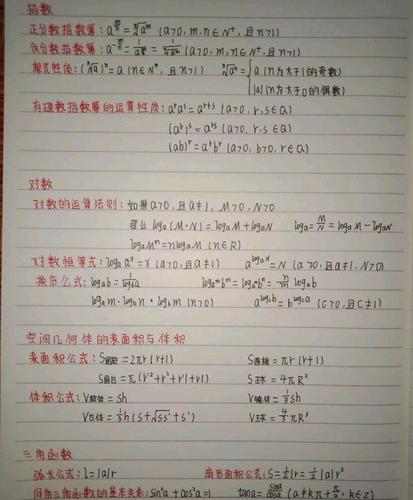 看了这些笔记高考数学不得满分都