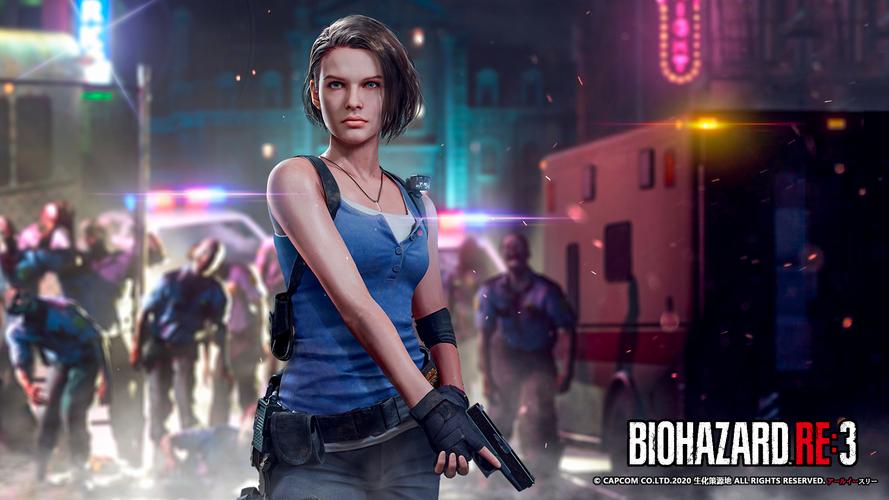 1080p生化危机3重制版吉尔英姿飒爽犹酣战全新官方壁纸