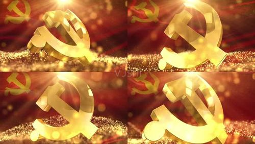 党徽党旗党政舞台背景视频led