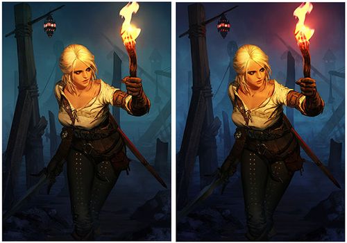 巫师3witcher3迷雾之岛ciri原画步骤